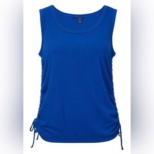 Buffalo David Bitton Muriel side-Ruched Tank Top - Royal Blue